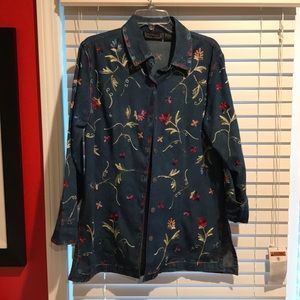 Embroidered denim jacket/blazer size L